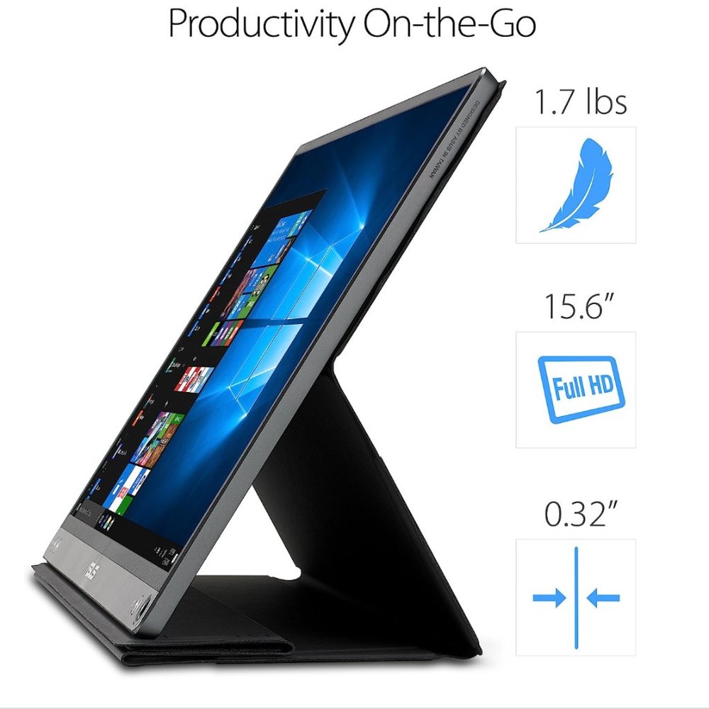 ASUS ZenScreen  15.6” 1080P Portable USB Monitor (MB16AC) Full HD (1920 x 1080)